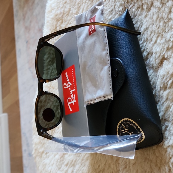NWT IOB Ray-Ban Wayfarer Light Havana Polarized Sunglasses 👓 😎 - Picture 11 of 16